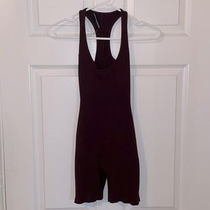 Naked wardrobe brown short romper